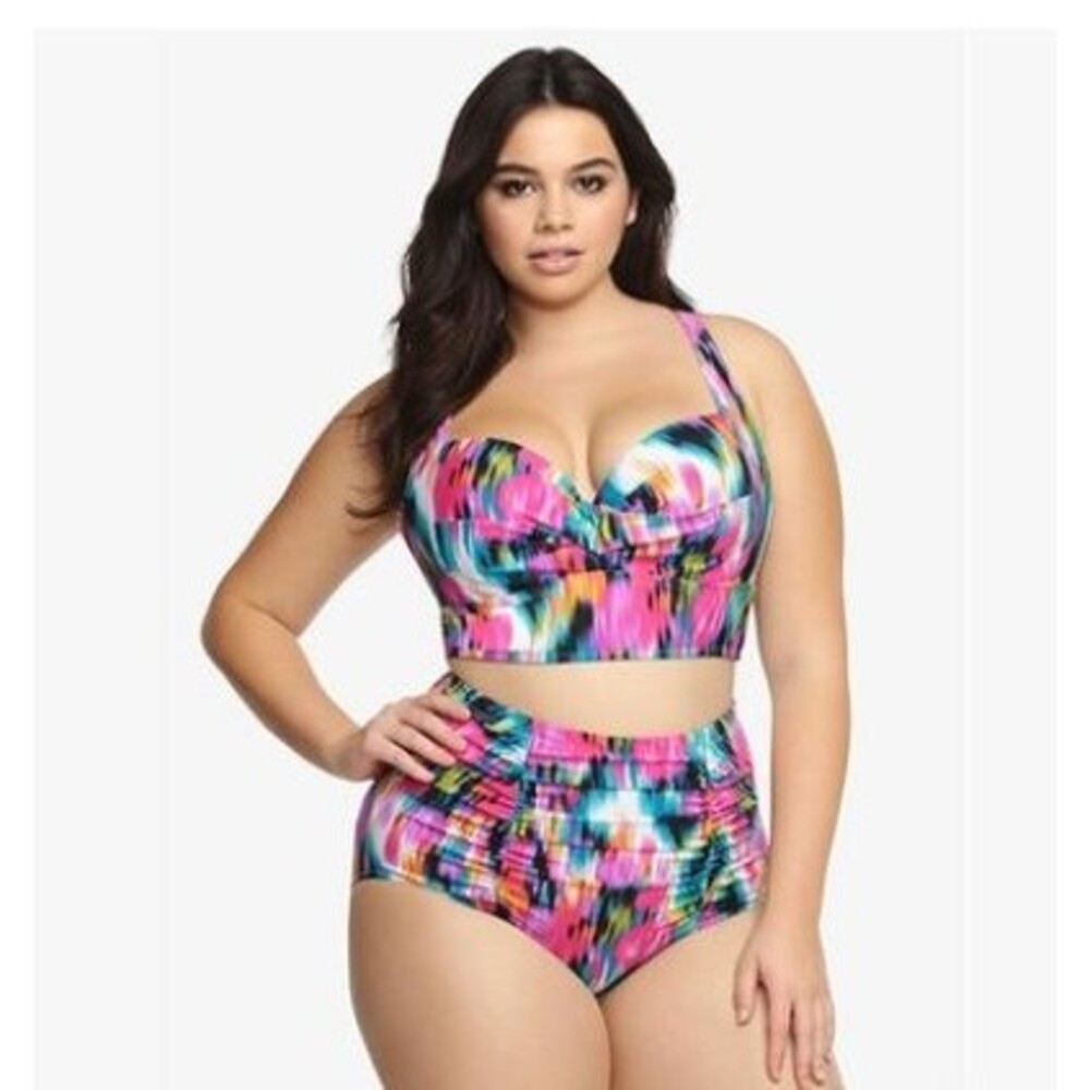 Womens Colorful Plus Size Bikini 2 Piece Swimsuit - XXL